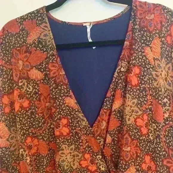 Free People Teegan Mini Dress in Peach Combo, size XS - Picture 6 of 16